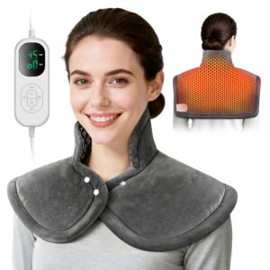 Charmofun Coussin Chauffant Cervicales Électrique, Tour de Cou Chauffant Cervicales avec 5 Niveaux de Température et Arrêt Automatique 0,5–2 h, Chauffe pour Épaules et Nuque, Idéal pour les Parents (Pulsepoint Market Kft., neuf)