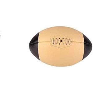 ALL SPORT VINTAGE - Ballon De Rugby - Beige Et Pointes Noires - Cuir De Vachette - Cousu Main - Marque Fran&ccedil;aise (ALL SPORT VINTAGE, neuf)