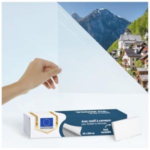 Blumtal - 1 Film Fenetre Anti Regard Adh&eacute;sif Film Occultant Fen&ecirc;tre avec Effet Verre D&eacute;poli Opaque Protection Anti Regard Et UV Collant Brise Vue Fenetre - 90 x 200 cm (Everbrent, neuf)