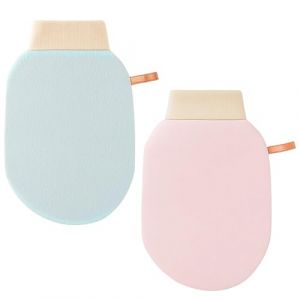 Gant de Crin- Gant Exfoliants Corps-Gant Exfoliant- 2 pièces - Gants de Douche pour Exfolier et Éliminer les Cellules Morts - Brosse Exfoliante, pour Tous Types de Mains - Rose Clair + Vert Clair (HaoKongDaCheng, neuf)