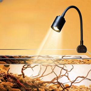 Guangyu &Eacute;clairage d'aquarium, Aquarium LED zoom lumi&egrave;re haute, 3 couleurs de mise au point r&eacute;glable, spot d'aquarium LED, lampe USB pivotante clip Aquarium (wshun, neuf)