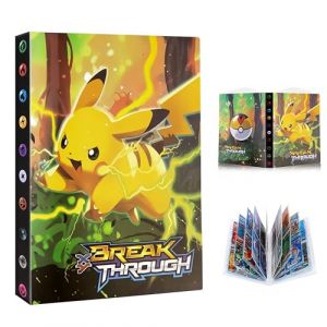 Classeur Carte Pokemon, Album Carte 4 Poche, Album Porte Carte &agrave; Collectionner, Livre Cartes, 30 Pages Capacit&eacute; de 240 (Mujins, neuf)