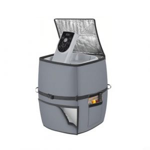 TONIXY Housse de pompe de chauffage spa, housse de pompe de spa en tissu Oxford avec sangles en nylon pour chauffage standard, noir ou gris (D) (Liyimeily, neuf)