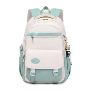 IvyH Sac à Dos pour Enfants - Cartable Fille Primaire avec Grande Capacité, Sac d'école pour Filles 9-16 ans, Sac à Dos Voyage Kawaii et Sac Ecole Décontracté Imperméable pour Adolescent, Vert (IvyH, neuf)