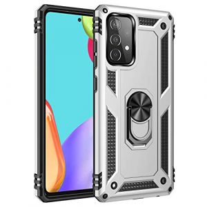 BestST Coque pour Samsung Galaxy A52 4G/5G/A52s 5G + 9D Verre tremp&eacute;, Silicone Souple et PC Dur Coque [Slim Armor] Protection R&eacute;sistante, Anti-Choc, Anti-Rayure, Etui Housse avec Support Kickstand (BestST, neuf)