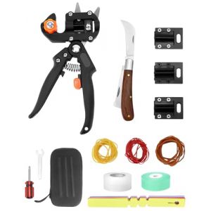 QWORK&reg; Kit d'outils greffoir, Couteau de greffage et Ciseaux de greffage avec 3 Lames interchangeables et Autres Accessoires (shavinglikes, neuf)