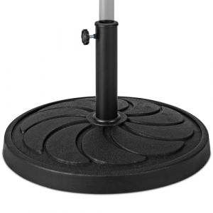 KOMFOTTEU Base de parasol en r&eacute;sine &Phi;38/48 mm, support pour parasol de jardin ext&eacute;rieur 14/19 kg, pied parasol pour jardin, terrasse, balcon (&Phi;54 x 34,5 cm, 19 kg) (Komfort GmbH, neuf)