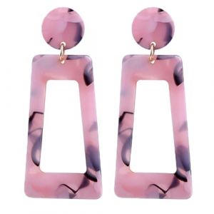 Femmes Argent Boucles D'Oreilles, Boucles D'Oreilles En Acrylique Léopard Boucles D'Oreilles Pour Femmes Grande Boucle D'Oreille Géométrique Longue Pendante Bijoux Brincos Cadeaux D'Anniversaire (Xoulovepe, neuf)