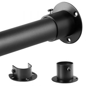 Tringle télescopique de garde-robe extensible 74-223 cm - Noir - Diamètre 32 x 28 mm - Convient pour armoire de chambre à coucher, armoire, salon, salle de bain (Fortune-us, neuf)