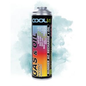 COOL5 2in1 - Remplacement du réfrigérant R1234yf avec huile, pour la climatisation des voitures après 2016 + Nettoyant universel 500ml (Clima Fix Set, neuf)