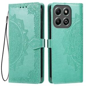 HONLEN Coque pour Honor 200 Smart/Honor X7C Etui, (6.8" inches) Premium PU Cuir Portefeuille Magn&eacute;tique Flip Case, 3 Porte-Cartes en B&eacute;quille Cover Vert (HONLEN, neuf)