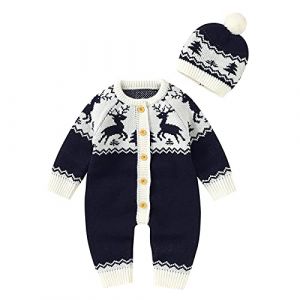 Xiaojiu Habit Noel Bebe Mon Premier Noel,Deguisement Enfant V&ecirc;tements Pantalons Ensemble Ensemble Bebe Fille Costume Reine Des Body Ouverture Devant Bebe Lot Pyjama Bebe Garcon Naissance Pyjama Be (auxXeto, neuf)