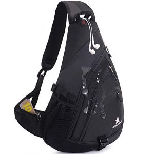 JSDing Sac de Poitrine Homme Femme | Sac Bandouliere Imperméable Grande Capacité 14 "Ordinateur Portable | Sacoche Bandouliere Sac Triangle Sac a Dos pour Sport et Loisirs Randonnée (JSDing, neuf)