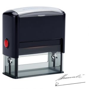 ROSEEKA Tampon encreur personnalis&eacute;, signature personnalis&eacute;e et jusqu'&agrave; 6 lignes, 3 tailles, 10 couleurs d'encre, tampons d'&eacute;tiquettes commerciales, pour bureau, professeur (WINSWARE, neuf)