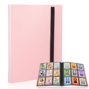 FYSL Classeur Premium pour Pok&eacute;mon Cartes - Album de Collection Transparent avec 20 Pages (360 Poches), Album Classeur &eacute;tanche & Couverture Rigide Renforc&eacute;e (Rose) (FYSL, neuf)