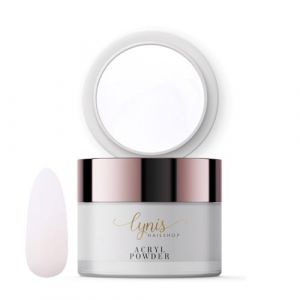 Lynis-Nailshop.de Poudre acrylique pour ongles, 28 g, blanc doux, blanc doux, poudre acrylique blanche délicate pour pointes françaises fines et ongles élégants, facile à modeler, fabriquée en (nailmondo, neuf)