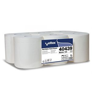 Essuie-main bobine MAXI blanc gaufr&eacute; ECOLABEL - Colis de 6 (MAESTRIPIERI, neuf)