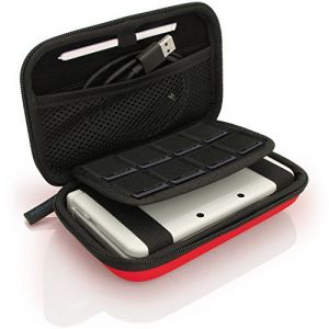 iGadgitz U3610 - EVA Étui Housse Pochette Rigide Compatible avec Nintendo 3DS XL & 2DS XL 2017 - Rouge (INNOV8 GB Ltd, neuf)