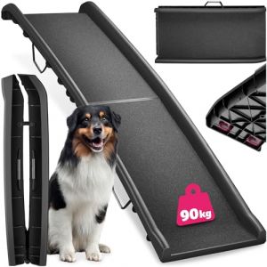 tectake® Rampe pour Chien pour Voiture ou canapé, Rampe Pliable & Antidérapant, Escalier pour Chien, Rampe de Coffre pour Chien & Chat, Rampe de Chargement, Max. 90 kg, Chat & Chien Accessoires (TECTAKE FRANCE SAS, neuf)