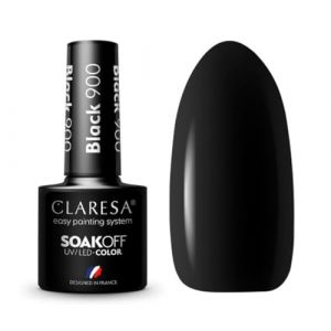 Claresa Vernis &agrave; ongles UV LED Collection Hybrid Soak Off Nail Polish Couleur Noir N&deg; 900 5 ml (Pop My Nails, neuf)