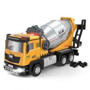 LTFIOON Véhicule de Construction, 1:40 Camion toupie à béton, Camion Jouet, Engins de Chantier Jouet avec Lumière et Son, Métal Transporteur pour Enfant Garçon Fille 3 4 5 6 Ans (LTFCash-EU, neuf)