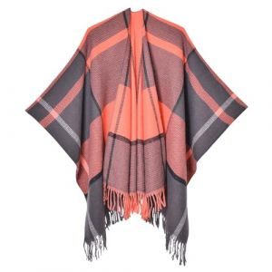 G&eacute;n&eacute;rique Poncho Femme Hiver Chaud Chale Fausse Fourrure Manteau Cape Grande Echarpe Leopard Gilet Polaire Ch&acirc;le Chic &Eacute;charpe En Soie Cocooning Tricot&eacute; &Eacute;l&eacute;gante Pour Veste D'int&eacute;rieur Uni (anghz, neuf)