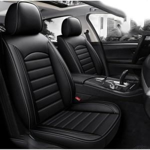 WBWBB 9 Pi&egrave;ces Housse Siege Voiture Cuir pour Hyundai Kona/Kona Hybrid/Kona Electric/Kona N SUV 2018-2023 2024, Cuir Confortable Respirant Imperm&eacute;Able Nonslip Protection Housses Si&egrave;ge Voiture (Yingrui Chang, neuf)