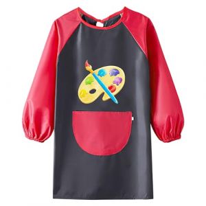 PAITOK Tablier d'Art pour Enfants, Imperm&eacute;able avec Manches Longues, Parfait pour la Peinture et la Cuisine, Beau Tablier pour Enfants de 6 &agrave; 12 Ans, Filles et Gar&ccedil;ons (Huibang-Store, neuf)