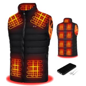 SANNKA Veste Chauffante Homme, Gilet Chauffant Homme avec Chauffage 13 Zones et 3 Niveaux,Veste Chauffante Avec Batterie pour Chasse Camping Ski Moto(XL) (Lingjing12, neuf)