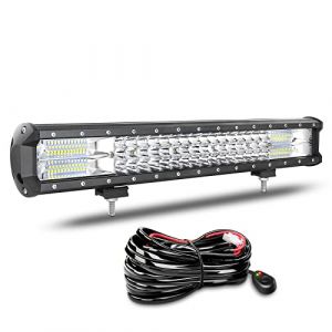 Willpower 51cm 20'' 288W Barre LED con Faisceau de Câblage Rampe LED 12V 24V Étanche Bar a LED Feux Phare de Travail LED Projecteur LED pour 4x4 Voiture Tracteur Camion Quad Véhicule Bateau (YZ-EU, neuf)