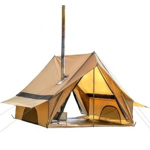 POMOLY Chalet 70 Max Tente de Camping, Tente Cabine Extra-Large, tentes murales Portables &agrave; Deux poteaux pour 2 &agrave; 4 Personnes randonn&eacute;e, Trekking (BAILUBOS, neuf)