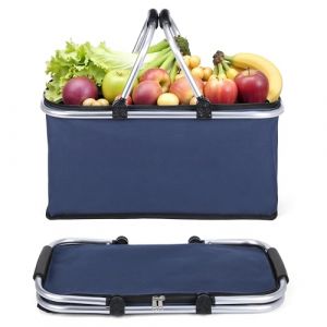 BELLE VOUS Grand Sac Isotherme Bleu Marine - Glaciere Souple 30 litres avec Fermeture &Eacute;clair - Livraison de Repas - Courses - Camping - Pique Nique - Barbecue - Voyages - Travail (Tinyyo Europe, neuf)