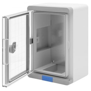 BOXEXPERT® Coffret étanche IP67 avec porte transparente, ABS gris 300x200x130 mm | Extérieur | Série Fleet Pro | Coffret vide (BOXEXPERT, neuf)