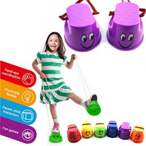 Boxwizard 2 Paires de Bergeronnettes en Pot de Couleur Al&eacute;atoire Chariots de Marche en Plastique Extra &eacute;pais pour Enfants &eacute;chasses Antid&eacute;rapantes avec Bord en Caoutchouc &eacute;paissi Enfants(comme montr&eacute;) (DIYANGHUICHENGSHANGMAO, neuf)