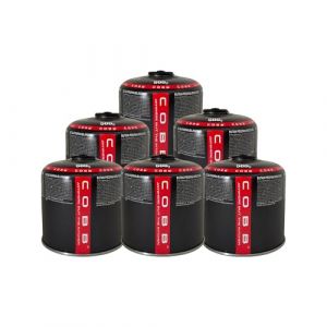 COBB Lot de 6 cartouches de gaz 500 g - Cartouche de propane/butane à vis pour cuisine de camping et barbecue à gaz - Compatible EN417 (Hausleben, neuf)
