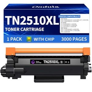Ondula TN2510XL TN-2510 XL Cartouche de toner TN2510 compatible avec Brother HL-L2400DWE Toner MFC-L2800DW MFC-L2835DW MFC-L2860DW MFC-L2827DW DCP-L2620DW HL-L2445DW DCP-L2660DW DCP-L2665DW DCP-L26 (Ondula-A, neuf)