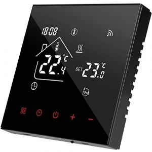 Beok Thermostat Connect&eacute; WiFi,Thermostat pour Plancher Chauffant &agrave; Eau Thermostats d'ambiance Programmable Compatible Alexa, Google Home 3A,Noir (Beok, neuf)
