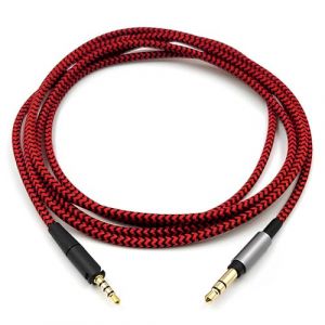 Earmax Câble de mise à niveau en nylon OFC haute pureté compatible avec casques Sennheiser HD4.30, HD400S, HD350BT, HD4.40BT, HD4.50BTNC, HD458, HD458BT, HD450BT et Momentum, 3,5 mm à 2,5 mm (MusicMate2015, neuf)