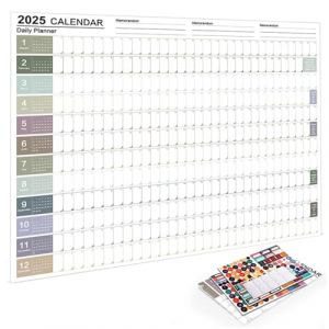 Calendrier 2025 mural (74.2 x 52.5 cm) Plié Agenda Annuel, Agenda Mural Avec Jours Fériés Français, Calendrier Mural 2025, XXL Calendriers Muraux (Morandi) (CELTIC MANUFACTURING, neuf)