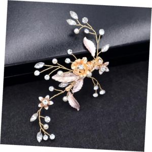 BESTYASH Pince &Agrave; Cheveux En Perles Et Pour Mariage Accessoires &Eacute;l&eacute;gants Barrettes &Agrave; Cheveux Pince &Agrave; Cheveux Pour Mariage Pince &Agrave; Cheveux Formelle Dor&eacute;e (Feast of Yan, neuf)