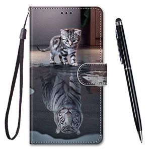 TOUCASA Coque pour iPhone 6S,Housse iPhone 6,Coque Cuir PU Portefeuille &agrave; Aimant Colourful Design Coque Rabat Portefeuille [Cr&eacute;atif Peint] &Eacute;tui pour iPhone 6S / 6 (4,7 Pouces)-Chat Tigre (Mltour-EU, neuf)