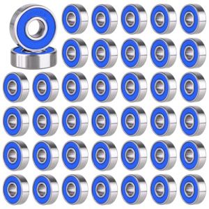 Lot de 40 Roulements &agrave; Billes 608 RS, 608 Roulements &agrave; Billes 8 mm x 22 mm x 7 mm M&eacute;tal Double Shield Miniature Roulement &agrave; Billes 608RS pour Skateboard, Rollers (608RS, Bleu, 40 Pi&egrave;ces) (Luniquz Shop, neuf)