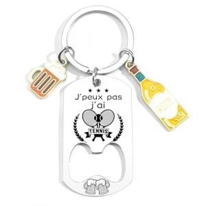 JRZDFXS Décapsuleur Tennis Personnalisé Petit Cadeau Original pour un Tennisman - Accessoire Humoristique sur le Thème du Tennis (hainingbofeidianzishangwuyouxiangongsi, neuf)