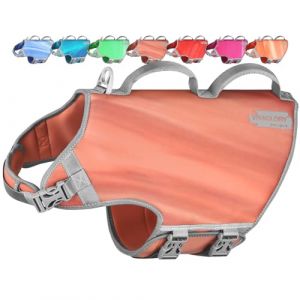 VIVAGLORY Veste de Flottaison en Néoprène pour Chien, Gilet de Sauvetage Confortable et Durable, Idéal pour la Natation et Les Activités Nautiques, Haute Flottabilité, XL, Désert Rose (VIVAGLORY PETS, neuf)