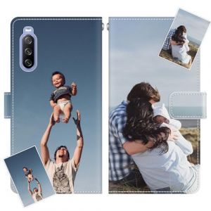 JGOYGYI Coque Personnalisée Compatible avec Sony Xperia 10 5 1 VI V IV III II L4 L3 XA3 XA2 XA1 Ultra XZ3 XZ2 XZ1,Personnalisable Etui Housse en Cuir PU avec Votre Propre Initiale & Texte Nom (JGOYGYI, neuf)