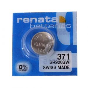 Renata Lot de 2 piles rondes 371 SR920SW 1,55 V Fabrication suisse Argenteac... (NEC PLUS ULTRA, neuf)