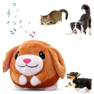 TBLMPNE Jouet Chien Interactif Balle Chien, Jouet de Balle Rebondissante Jouets pour Chiens, Balle Interactive pour Chien, Active Moving Pet Plush Toy, Jouet de Chien en Peluche de Lavable (Chiots) (TBLMPNE, neuf)