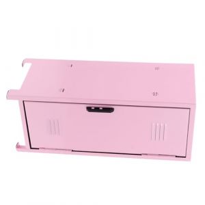 Ipetboom Mini Casier de Rangement en M&eacute;tal Rose, Bo&icirc;te de Rangement D&eacute;corative pour Coiffeuse avec Serrure et Cl&eacute;s, Organisateur de Maquillage Compact pour Bureau, Chambre ou Salle de Bain (hikarish, neuf)