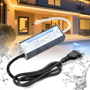 BRIMETI Transformateur 220V 12V Alimentation 36W 3A IP67 Ext&eacute;rieur &Eacute;tanche Adaptateur avec Prise 220V AC &agrave; 12V DC LED Driver Continu Transformer Power Supply Basse Tensio Transfo Pour Ruban (BRIMETI-EU, neuf)