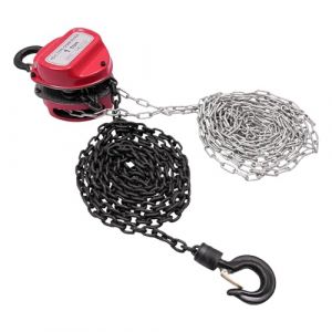 Qussse Palan à chaîne, treuil manuel - Palan à cliquet - Crochet rotatif à 360° - Chaîne en acier au manganèse G80 de 4 m - Charge maximale : 1000 kg - Pour chantiers, ateliers et mines (LIXINWS, neuf)